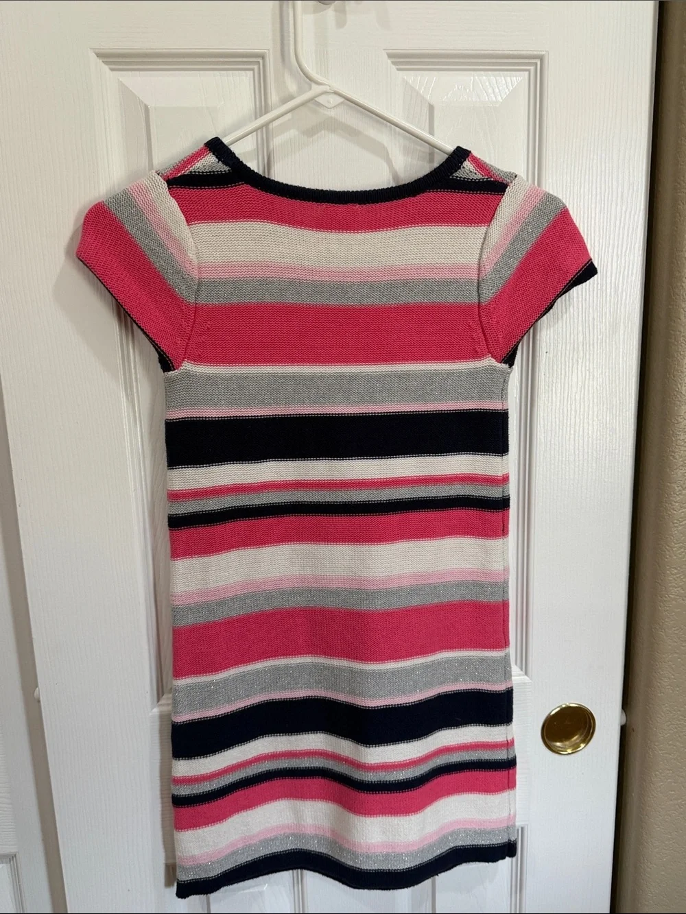 Gymboree Striped Knit Dress in Pink, Navy & Gray size 10